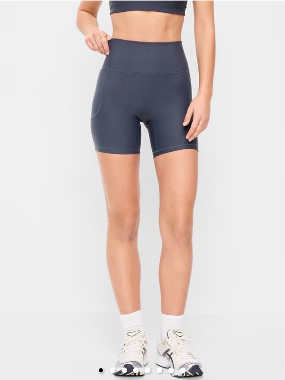 Old Navy Extra High-Waist Bike Shorts w Pockets - Navy